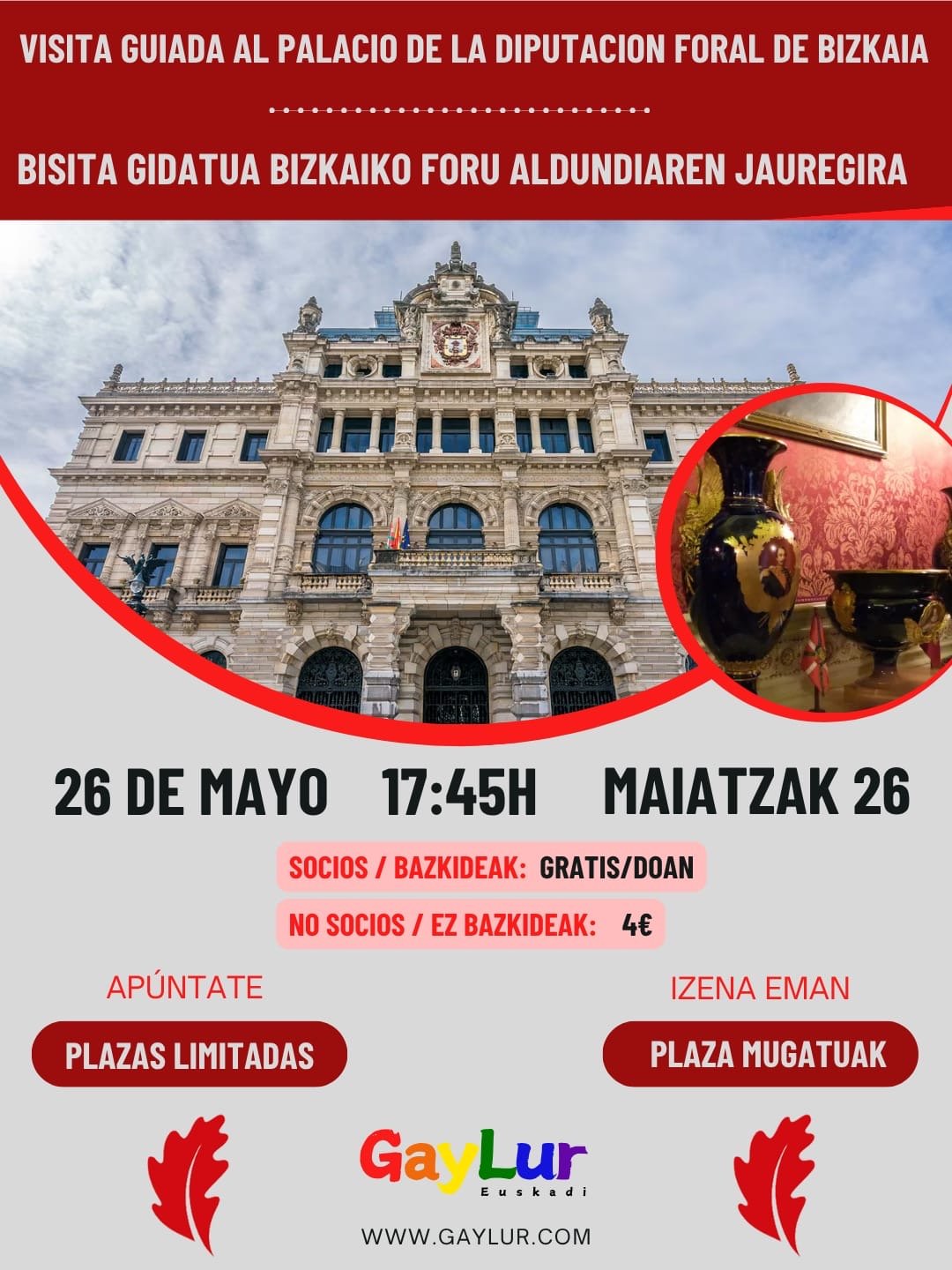 Visita guiada al Palacio de la Diputación Foral de Bizkaia