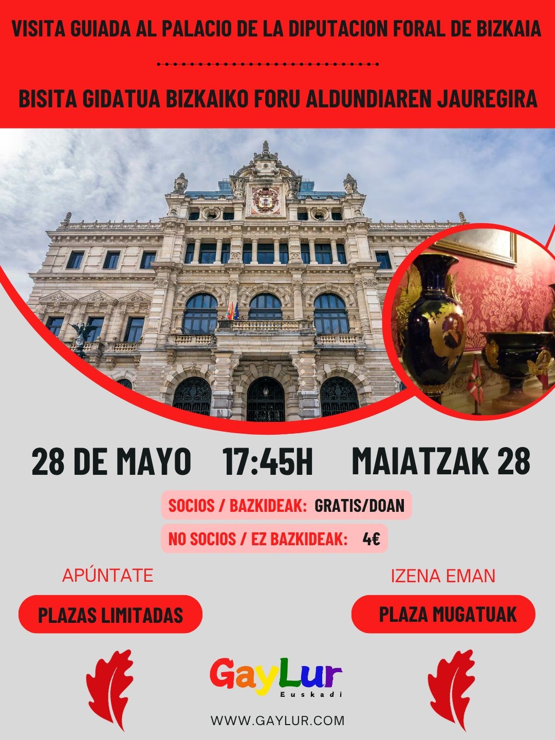 Visita guiada al Palacio de la Diputación Foral de Bizkaia